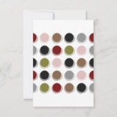 Retro Dots Fuzzy Colorful Mod Art Wedding RSVP (Dos)