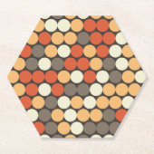 Retro dots pattern in orange tones kartonnen onderzetters (Voorkant)