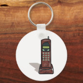 Retro draadloze telefoon Vintage 90s Sleutelhanger (Voorkant)