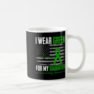 Retro draag groen voor dochter hersenverlamming koffiemok