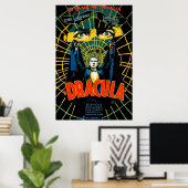 Retro Dracula Poster (Thuiskantoor)