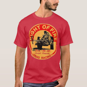 Retro Drag Racing Night of Fire T-shirt