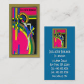 Retro Dream ~ Art Déco Carte de visite Moderne (Devant / Derrière)
