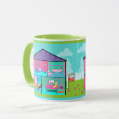 Retro Dream House Mok (Voorkant links)