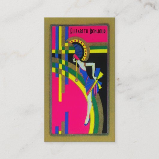 Retro Dream ~ Visitekaartje Art Deco Modern (Voorkant)