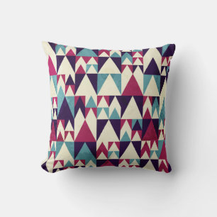 Retro driehoek geometrisch naadloos patroon kussen