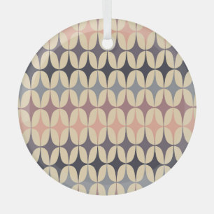 Retro driehoeken Abstract geometrisch patroon Glas Ornament