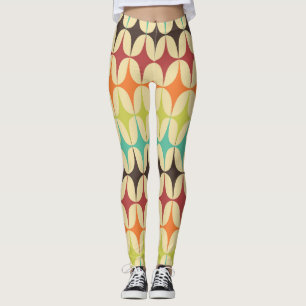 Retro driehoeken: Geometrische patroon Throwback Leggings