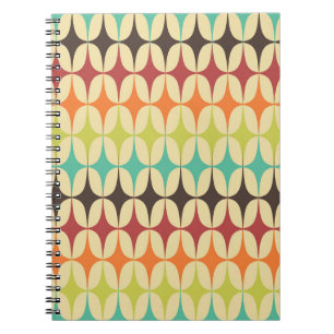 Retro driehoeken: Geometrische patroon Throwback Notitieboek