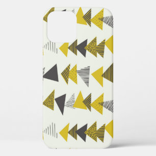 Retro driehoeken: gevarieerd naadloos patroon. iPhone 12 hoesje