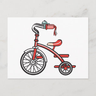 retro-driewieler briefkaart