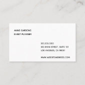 Retro Drink Simple Carte de visite (Dos)