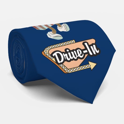 Retro drive-in Stropdas (Opgerold)