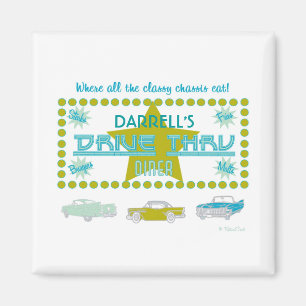 Retro Drive-Thru Diner (GRN) Magneet