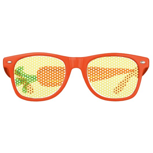 Retro Drôle carotte orange veggie fête ombre lunettes de (Devant)