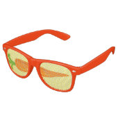Retro Drôle carotte orange veggie fête ombre lunettes de (Angulaire)