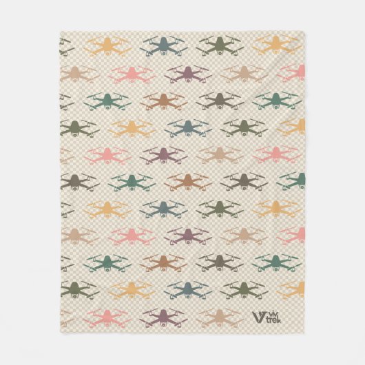 Retro Drone Racing Deken Gift (Voorkant)