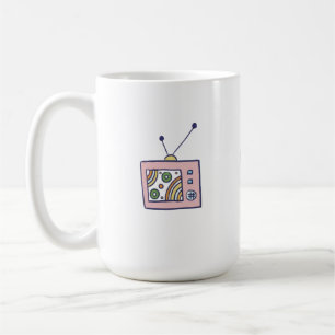 Retro Droomland Lieve Vintage TV Kunst Koffiemok