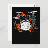 Retro Drum Set Music Drummer Briefkaart (Voorkant / Achterkant)