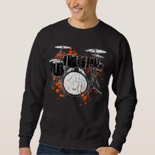 Retro Drum Set Music Drummer Trui