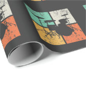 Retro Drum Stel  drumming Music Drummer in Cadeaupapier (Rol Hoek)