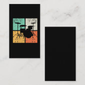 Retro Drum Stel  drumming Music Drummer in Visitekaartje (Voorkant / Achterkant)