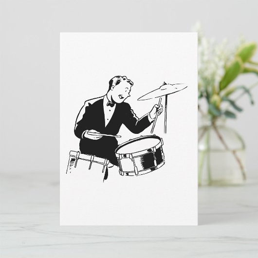 Retro Drummer Kaart