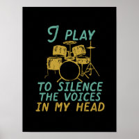  Retro Drummer Music Band Drum Player