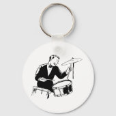 Retro Drummer Sleutelhanger (Achterkant)
