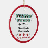 Retro Drunko Bunco Ceramic Ornament (Rechts)