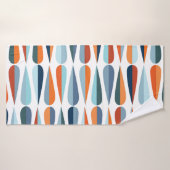 Rétro du milieu du siècle, goutte forme motif. (Serviette de bain)