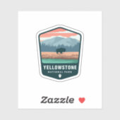 Rétro du parc national de Yellowstone | Sticker Di (Feuille)