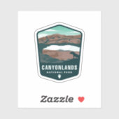 Rétro du parc national des Canyonlands | Sticker D (Feuille)