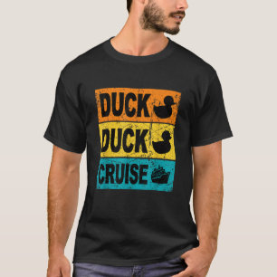 Retro Duck Duck Cruise Labels Caribbean Cruise Vac T-shirt