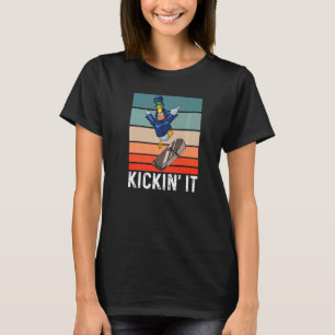 Retro Duck Skater Goose Skateboard Longboard Skat T-shirt