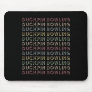 Retro Duckpin Bowling Herhalende Vintage Bowler Muismat