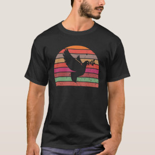 Retro Duif Duif Silhouet Vogel 60s 70s T-shirt