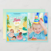 Retro duik in vijf 5e verjaardag kaart (Voorkant / Achterkant)