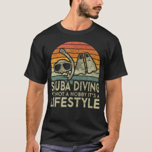 Retro Duikstijl Levensstijl Duiker T-shirt