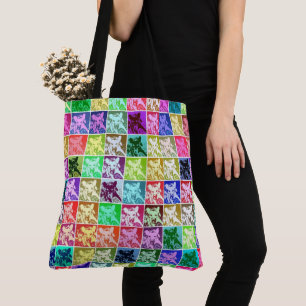 Retro Duitse Herder Hond Pop Kunst All-Over-Print Draagtas
