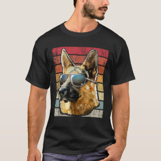 Retro  Duitse herder Shepherd Dog T-shirt