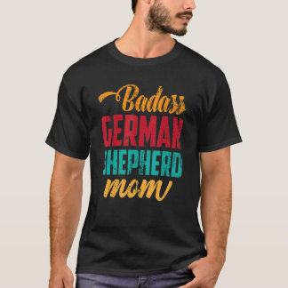 Retro Duitse Herdershond Moeder Huisdier Hondeneig T-shirt