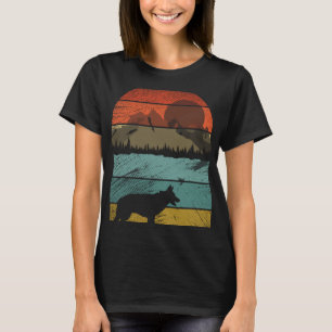 Retro Duitse Herdershonden en schattig dier T-shirt