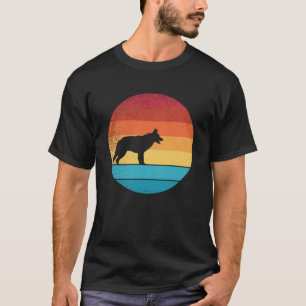 Retro Duitse Herdershonden en schattig dier T-shirt