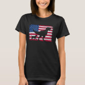 Retro Duitse kortharige pointer 4 juli Ameri T-shirt (Voorkant)