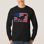 Retro Duitse kortharige pointer 4 juli Ameri T-shirt (Voorkant)