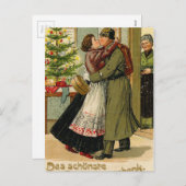 Retro  Duitse Soldaat Kerst Feestdagenkaart (Voorkant / Achterkant)