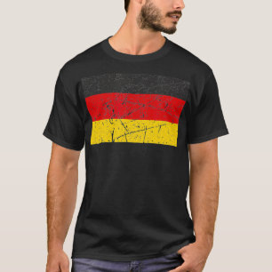 Retro Duitsland vlag T-shirt