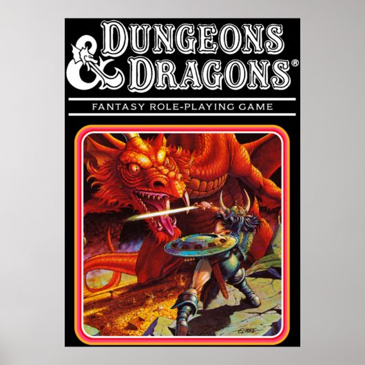 Retro Dungeons Dragons Poster (Voorkant)