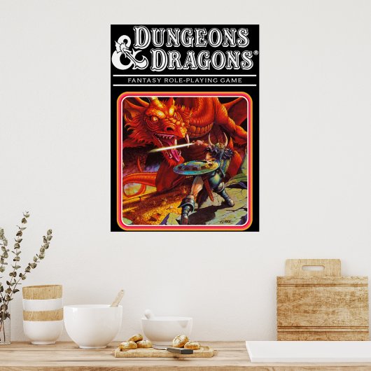 Retro Dungeons Dragons Poster (Keuken)